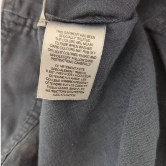 Tommy Bahama Jacket Women L, Linen Raw Edge Two Palms Pockets, Navy Blue, NWOT - Picture 5 of 6